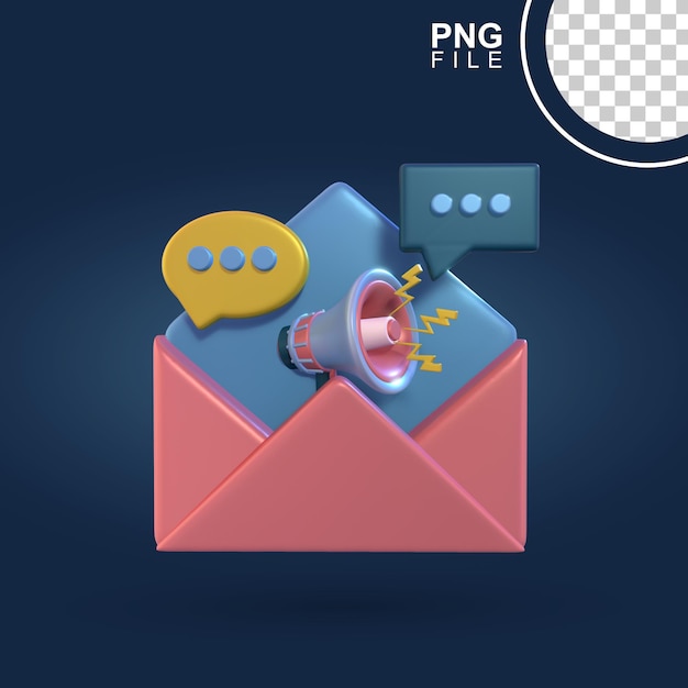 PSD chat und sprecher-3d-mail