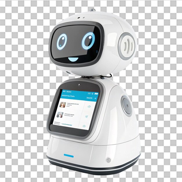Chatbot de IA 3D aislado en un fondo transparente