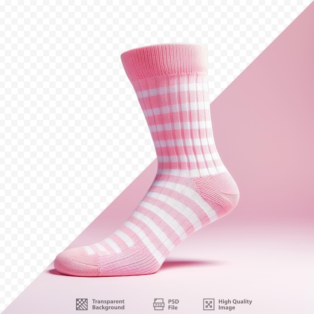 PSD une chaussette rose et rayée rose avec une rayure rose et la mention « la société de l'entreprise ».