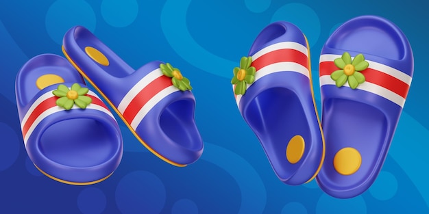 PSD chaussons illustration 3d