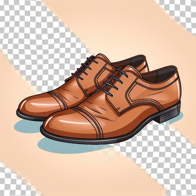 PSD chaussure brune isolée fond transparent