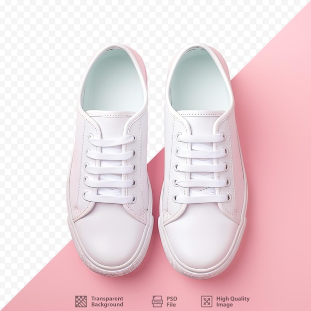 PSD chaussures blanches sur fond transparent