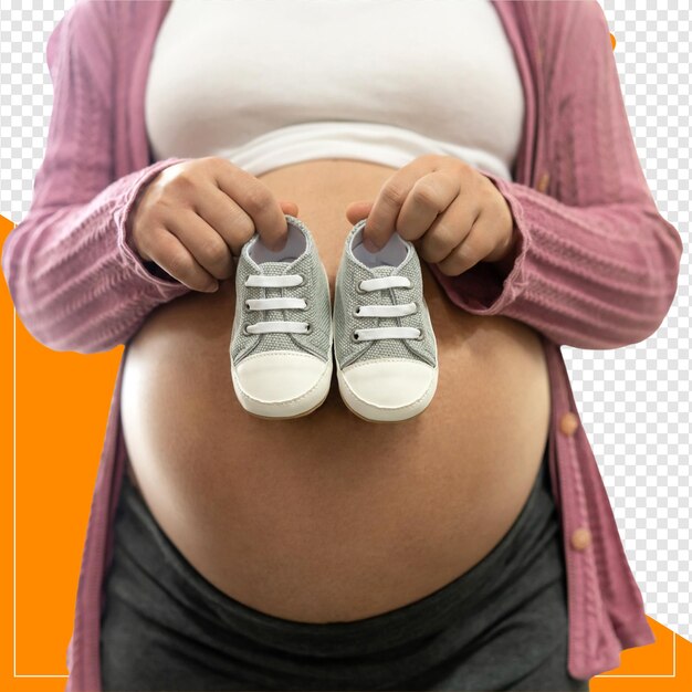 chaussures pour bébés pour femmes enceintes à fond transparent