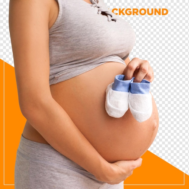 chaussures pour bébés pour femmes enceintes à fond transparent