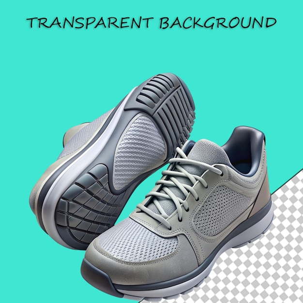 PSD chaussures de sport de couleur sur fond transparent