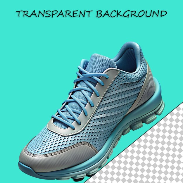 Chaussures De Sport De Couleur Sur Fond Transparent