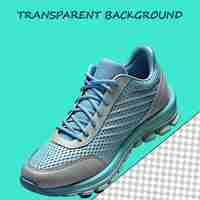 PSD chaussures de sport de couleur sur fond transparent