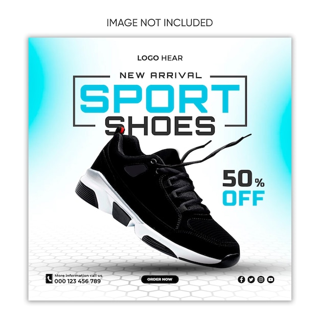 chaussures de sport vente instagram facebook post design
