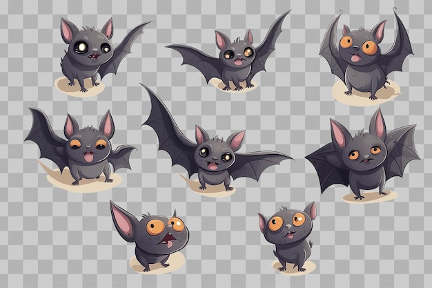 Chauve-souris de dessin animé mignon amical généré ai