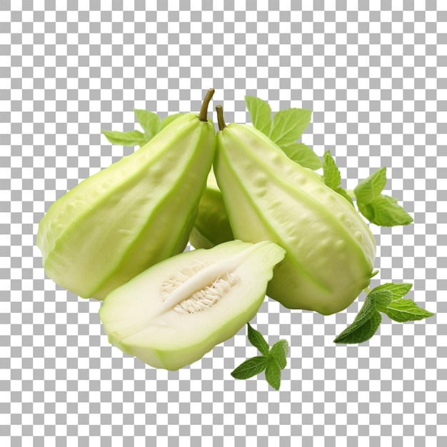 PSD chayote em fundo transparente