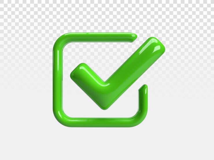 PSD check icon 3d