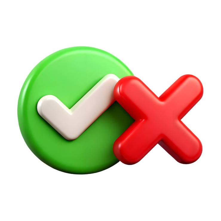 PSD check mark y la cruz roja