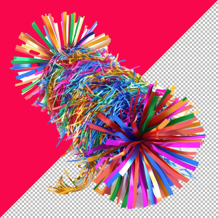 PSD cheerful tinsel untangler sfondo trasparente png psd