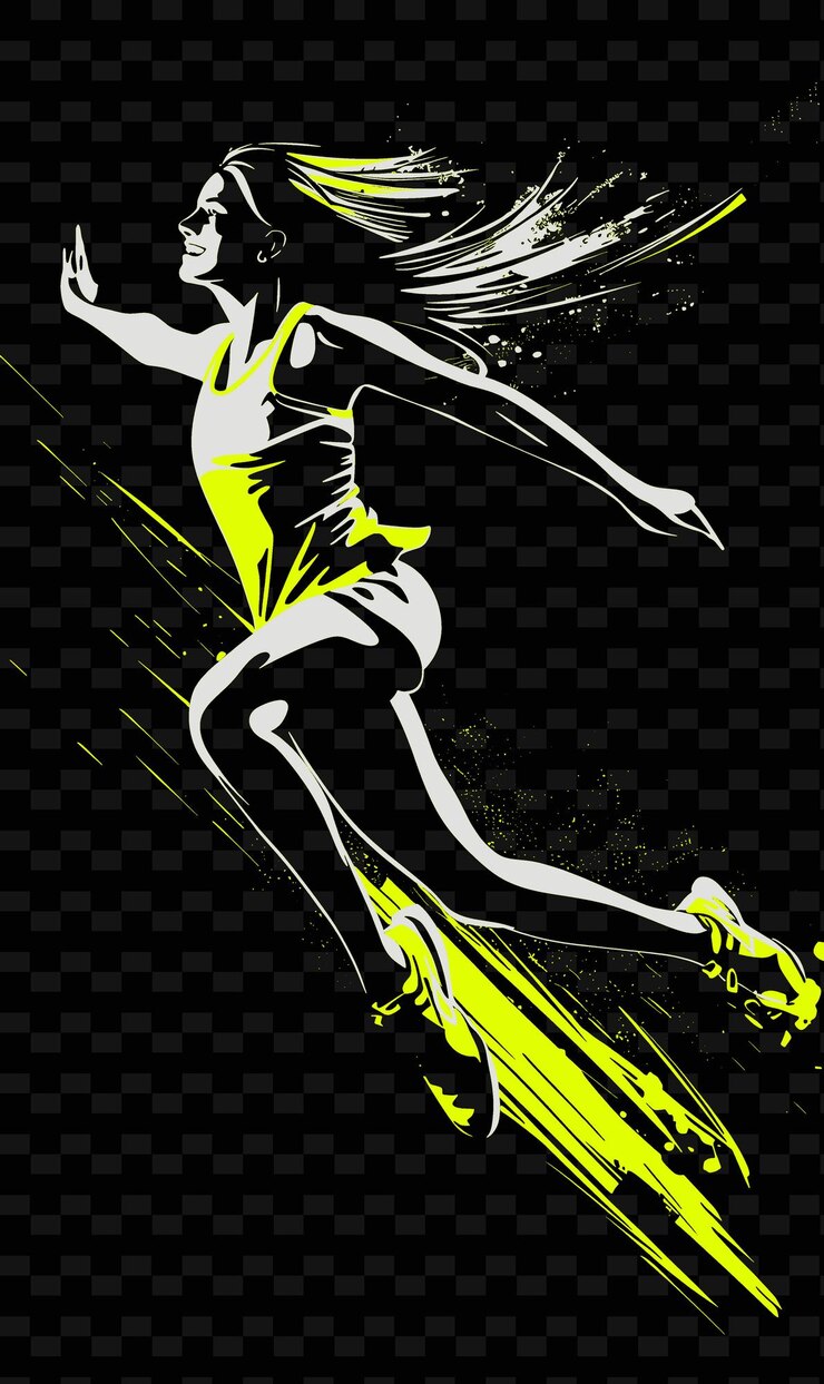 PSD cheerleader realizando una acrobacia con una postura dinámica con una ilustración alegre flat 2d sport backgrounde