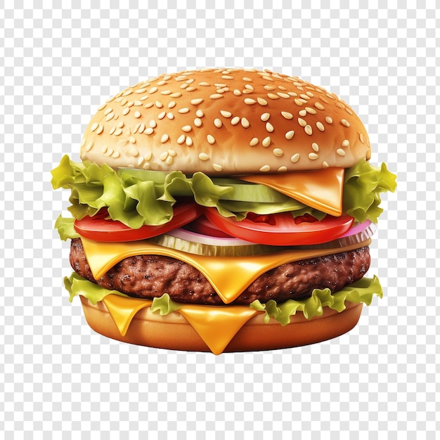 Cheeseburger isolado em fundo transparente