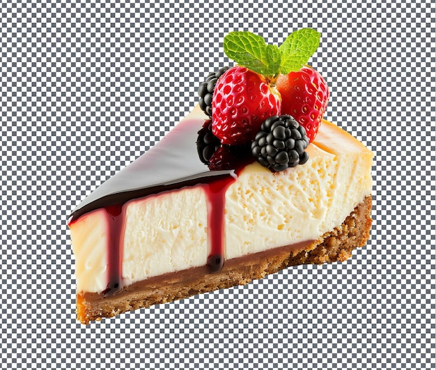 Cheesecake dolce isolato su uno sfondo trasparente