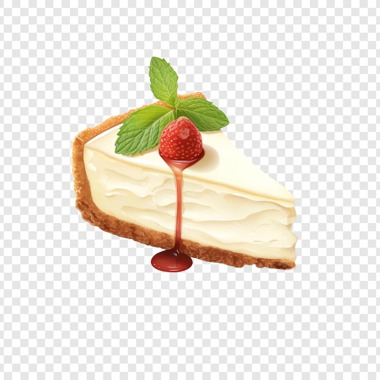 PSD cheesecake isolado em fundo transparente