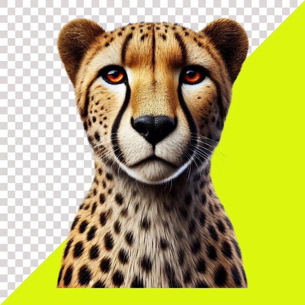 Cheetah aislado en un fondo transparente