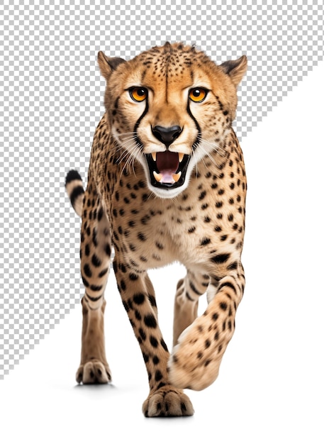 PSD cheetah com a boca aberta