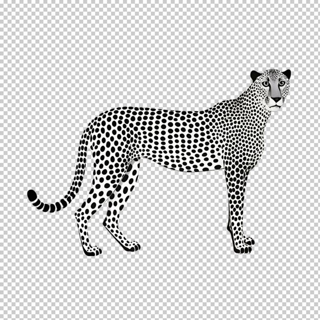 Cheetah en un fondo transparente