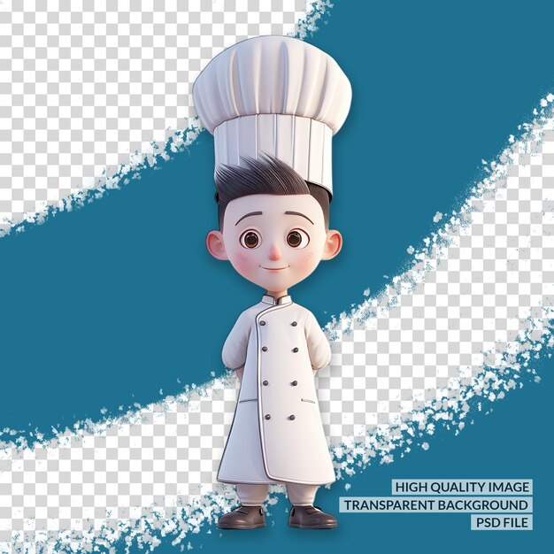 PSD chef 3d png clipart trasfondo aislado transparente