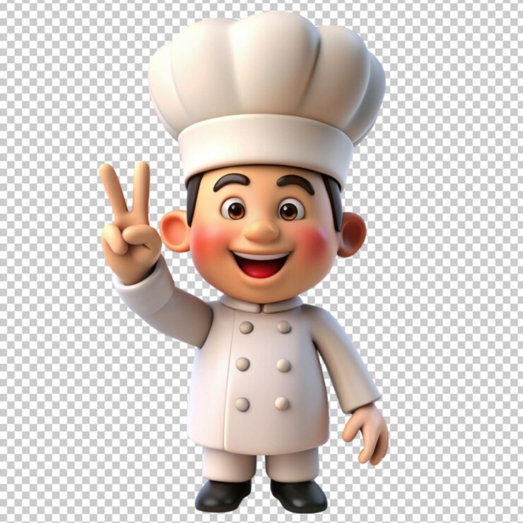 PSD chef aislado en un fondo transparente