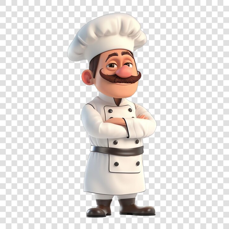PSD chef guy trabalho de ilustração isolado em fundo transparente