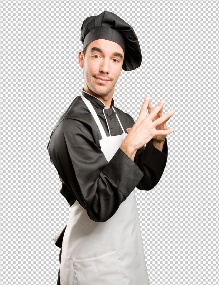 PSD chef seguro posando