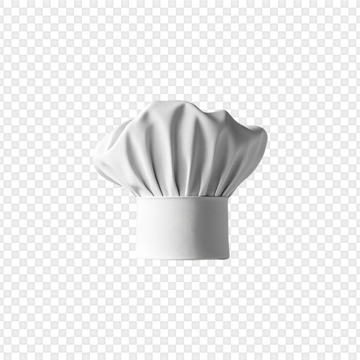 PSD chef toque isolati su uno sfondo trasparente