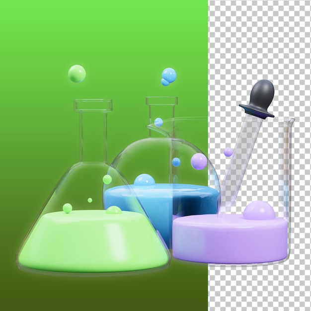 Chemiefach schule 3d illustration