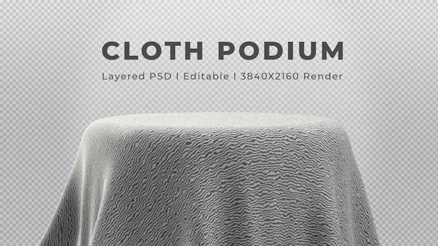 Chemin De Détourage De Rendu 3d De Podium En Tissu Réaliste