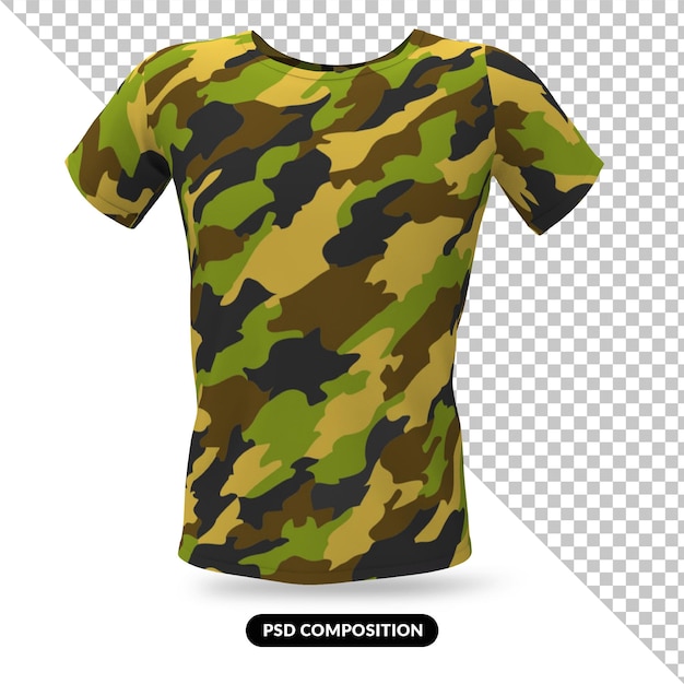 PSD chemise de l'armée maquette 3d isolée psd premium