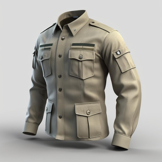 PSD chemise de l'armée psd sur fond blanc