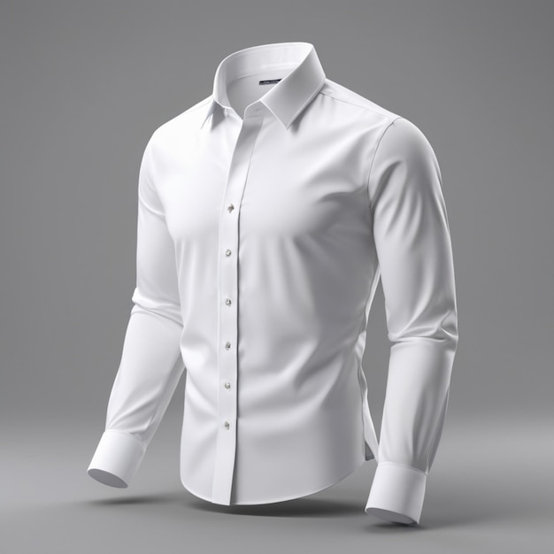 PSD une chemise blanche avec un collier qui dit chemise