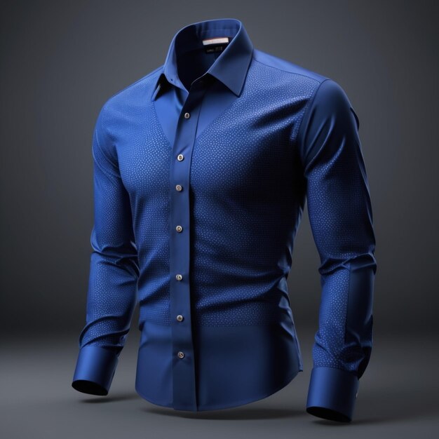 PSD chemise bleu foncé psd sur un fond foncé