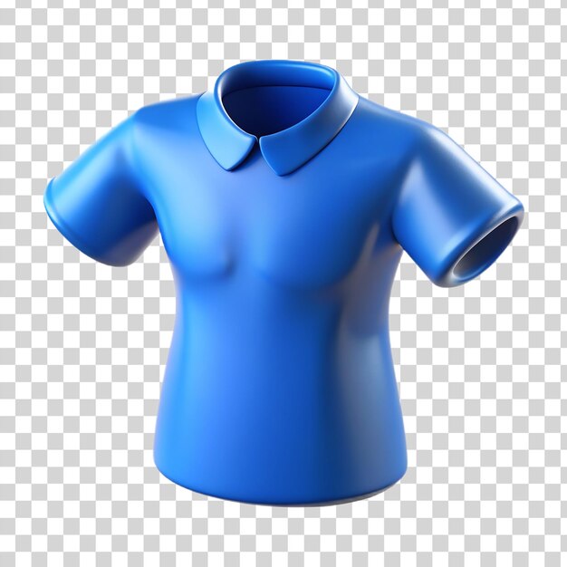 PSD chemise bleue 3d isolée sur fond transparent