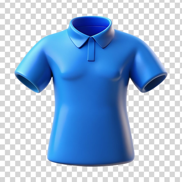 PSD chemise bleue 3d isolée sur fond transparent