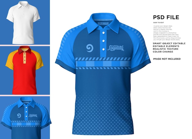 PSD une chemise bleue avec le mot gd dessus