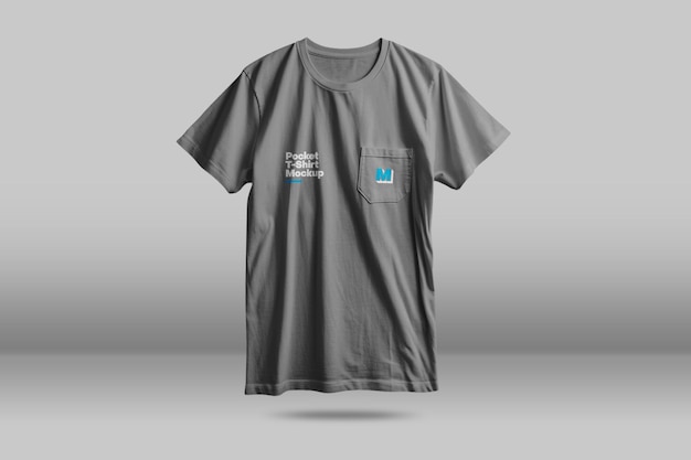 une chemise grise avec un cou en v bleu