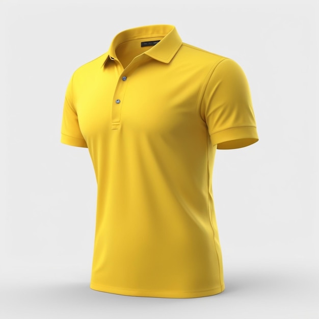 PSD la chemise jaune sur fond blanc