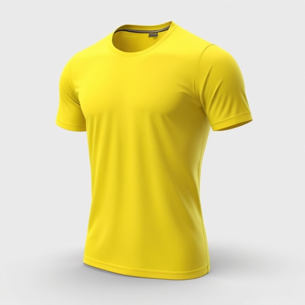 PSD la chemise jaune sur fond blanc