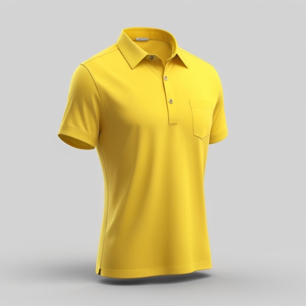 PSD la chemise jaune sur fond blanc