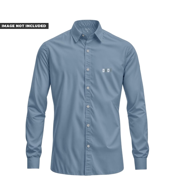 Chemise à manches longues et de couleur solide pour hommes