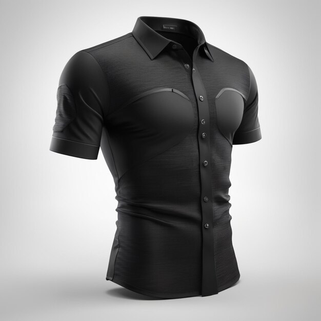 PSD une chemise noire sur fond sombre