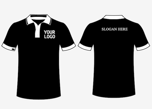 une chemise noire avec les mots " votre " votre logo dessus