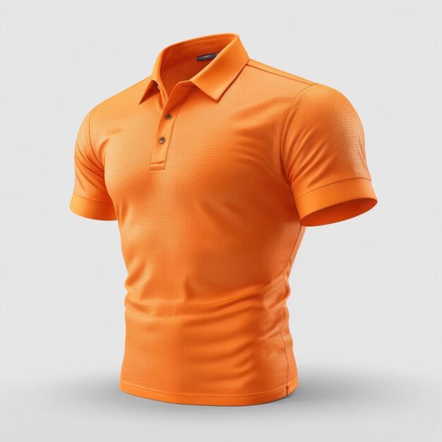 PSD chemise orange psd sur fond blanc