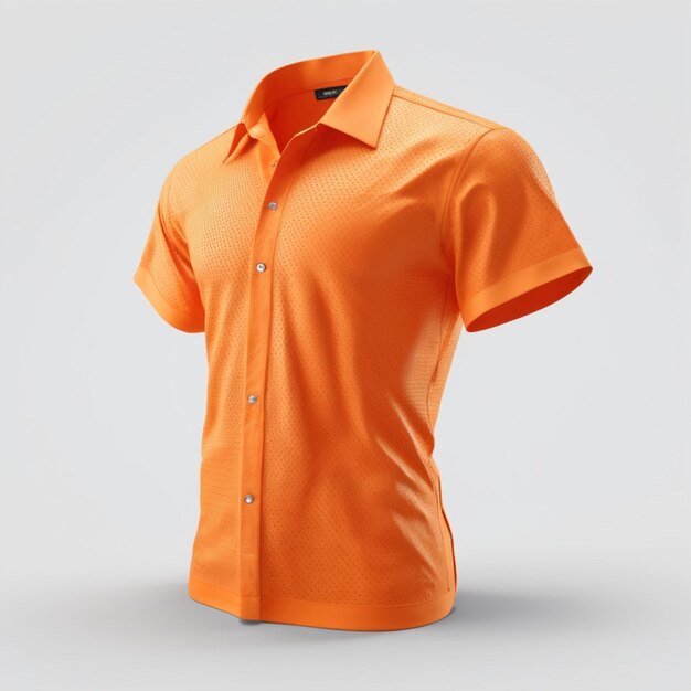 PSD chemise orange psd sur fond blanc