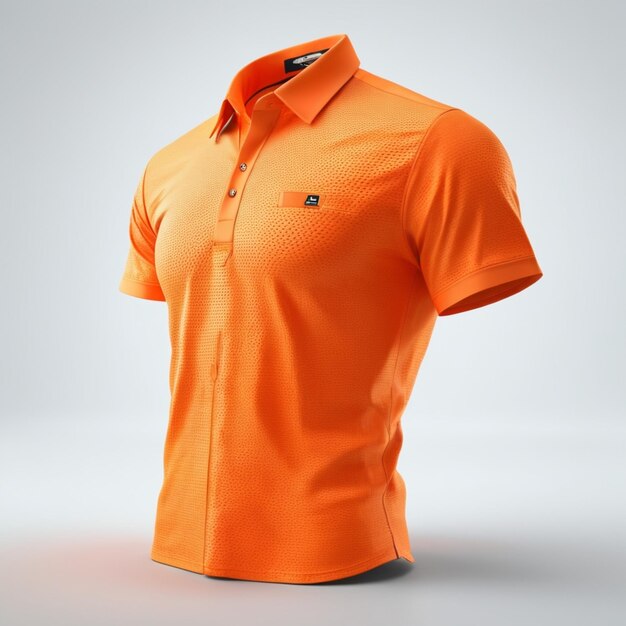 PSD chemise orange psd sur fond blanc