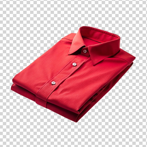 PSD chemise pliée rouge isolée sur fond transparent