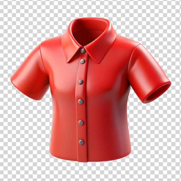 Chemise Rouge 3d Isolée Sur Un Fond Transparent